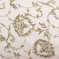 Housse de couette 240x220cm et 2 taies d'oreiller 63x63cm en coton motif baroque - blanc