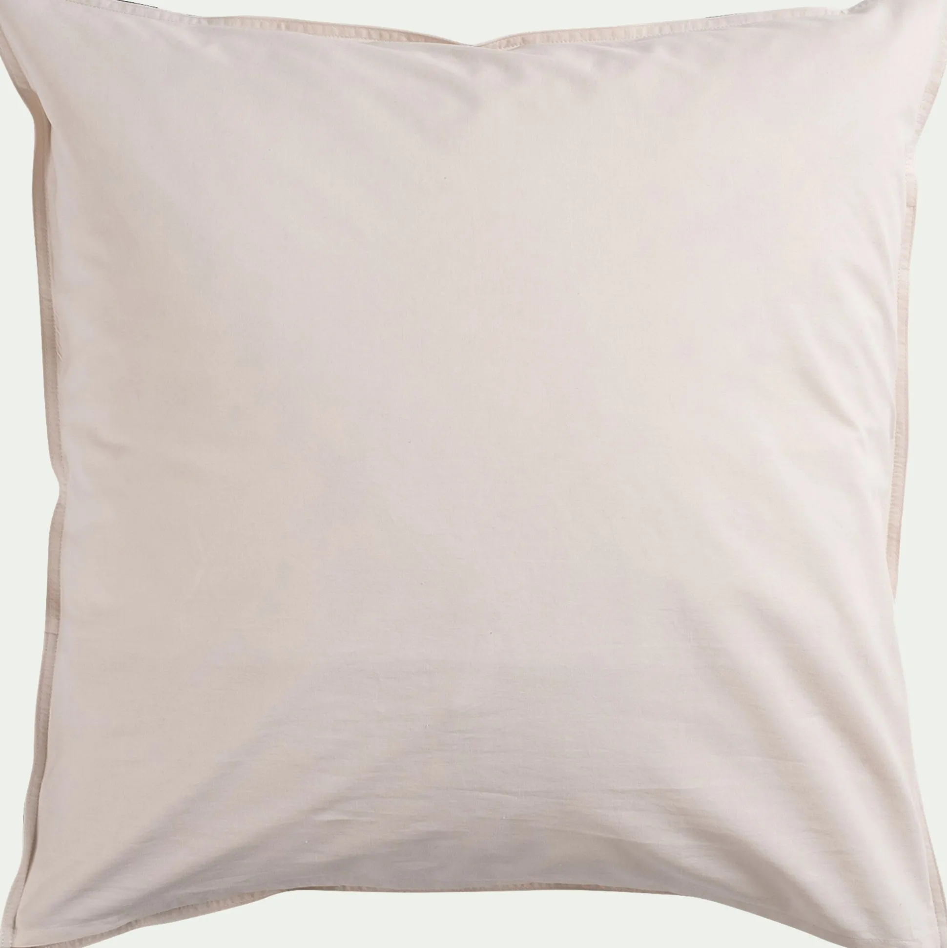 Housse de couette 240x220cm et 2 taies d'oreiller 63x63cm en coton lavé à motif floral - blanc