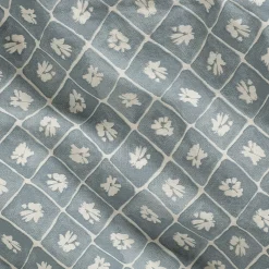 Housse de couette 240x220cm et 2 taies d'oreiller 63x63cm en coton lavé - bleu