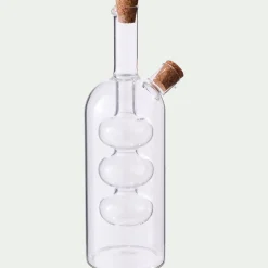 Huilier et vinaigrier en verre - transparent