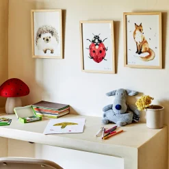 Image aquarelle encadrée Hérisson - A4