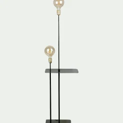 Lampadaire en métal H135cm - noir