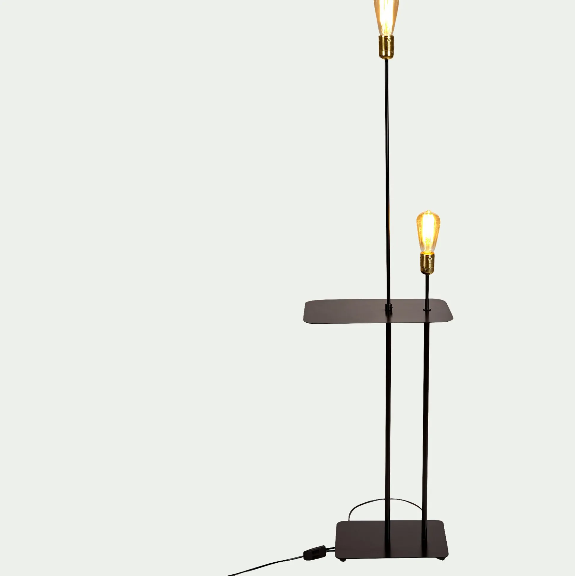 Lampadaire en métal H135cm - noir