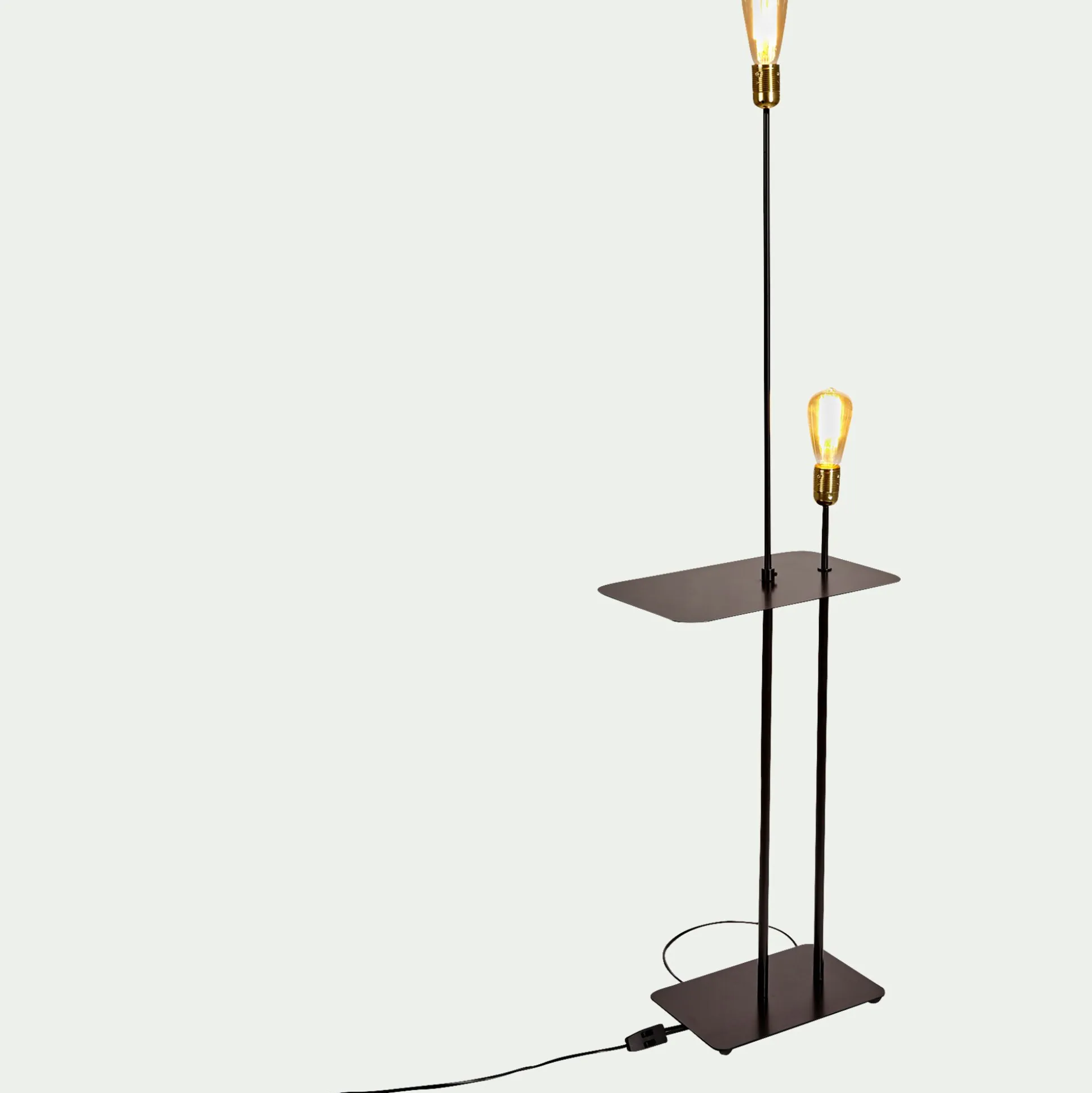 Lampadaire en métal H135cm - noir