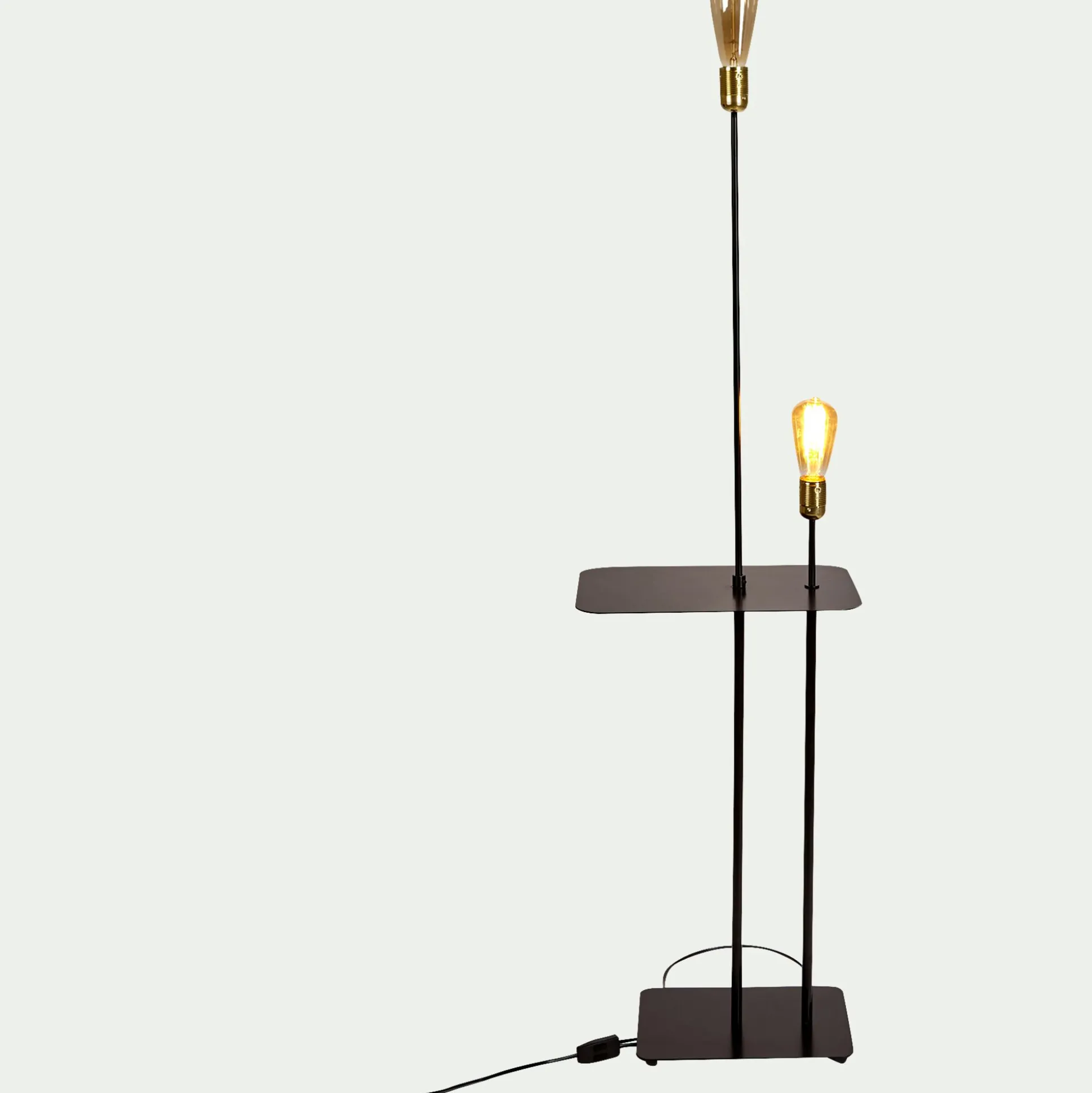 Lampadaire en métal H135cm - noir