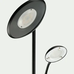 Lampadaire électrifié droit en acier H180cm - noir