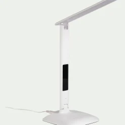 Lampe à clapet tactile avec écran - blanc H33,5cm