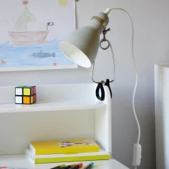 Lampe à pince - vert olivier h29,5cm