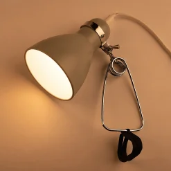 Lampe à pince - vert olivier h29,5cm