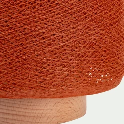 Lampe à poser en hêtre H16cm - cuivre tanné