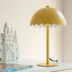 Lampe à poser électrifiée en acier H31,5cm - jaune