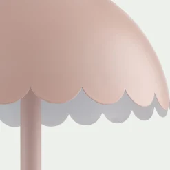 Lampe à poser électrifiée en acier H31,5cm - rose