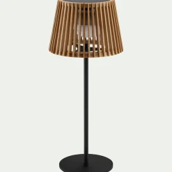 Lampe à poser solaire en bambou H36cm - naturel