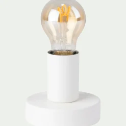 Lampe applique en métal blanc D10xH9cm