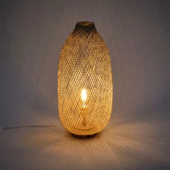 Lampe de sol électrifiée en bambou D30cm - naturel