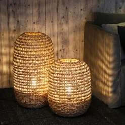 Lampe en rotin H50cm - naturel