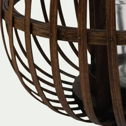 Lanterne en bambou H26cm - marron