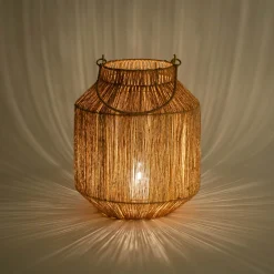 Lanterne en jute H30cm - naturel