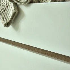 Lit 2 places avec tête de lit en bois 160x200cm - blanc