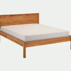 Lit 2 places en chêne - bois clair 180x200cm