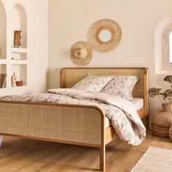 Lit 2 places en rotin 140x200cm - naturel
