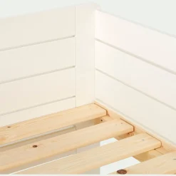 Lit évolutif 1 place blanc en pin massif 3 positions pour enfant avec matelas évolutif