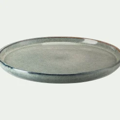 Lot de 4 assiettes à dessert en grès émail réactif D21cm - gris borie