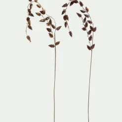 Lot de 2 branchages artificiels de pin H68cm - doré