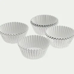 Lot de 50 caissettes à cupcakes D5cm - argenté