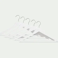 Lot de 5 cintres en bois - gris