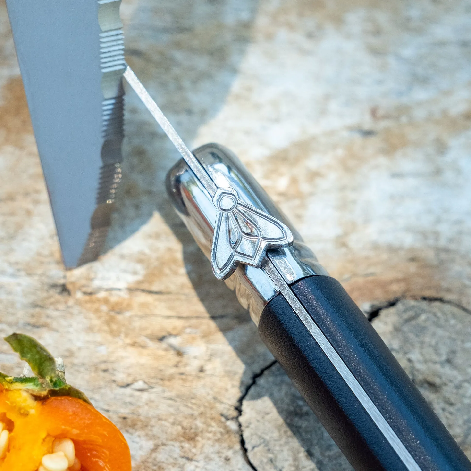 Lot de 6 couteaux à steak en inox - noir