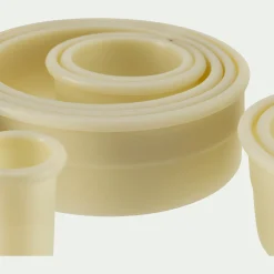 Lot de 9 découpoirs ronds lisses assortis - blanc