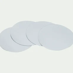 Lot de 4 feuilles anti-gouttes D75mm - blanc
