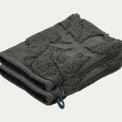 Lot de 2 gants de toilette en coton - vert cèdre