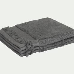 Lot de 2 gants de toilette en coton peigné - gris restanque