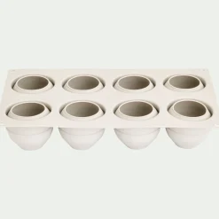 Lot de 8 moules à gâteau en silicone platinium D6,2cm - gris