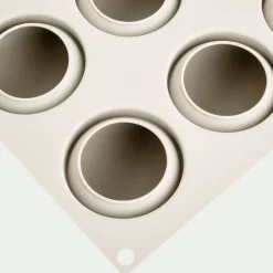 Lot de 8 moules à gâteau en silicone platinium D6,2cm - gris