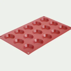 Lot de 15 moules à tartelettes en silicone platinium - marron