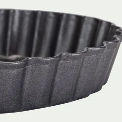 Lot de 6 moules à tartelettes en acier - gris anthracite