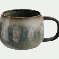 Lot de 4 mugs dépareillés en grès 35cl - bleu