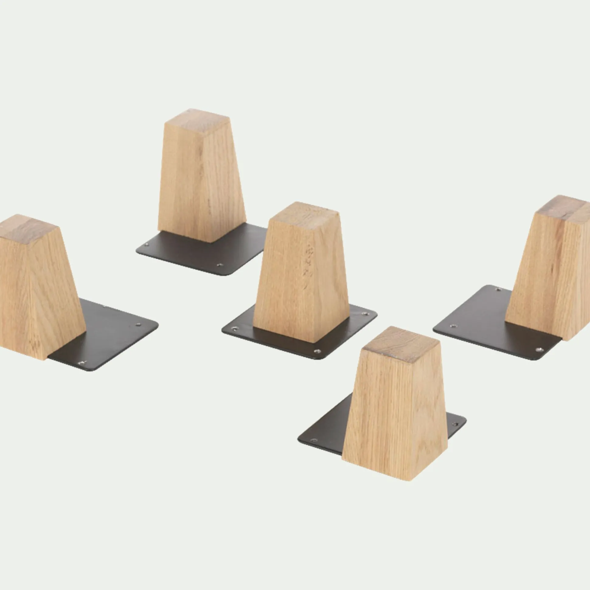 Lot de 5 pieds en chêne