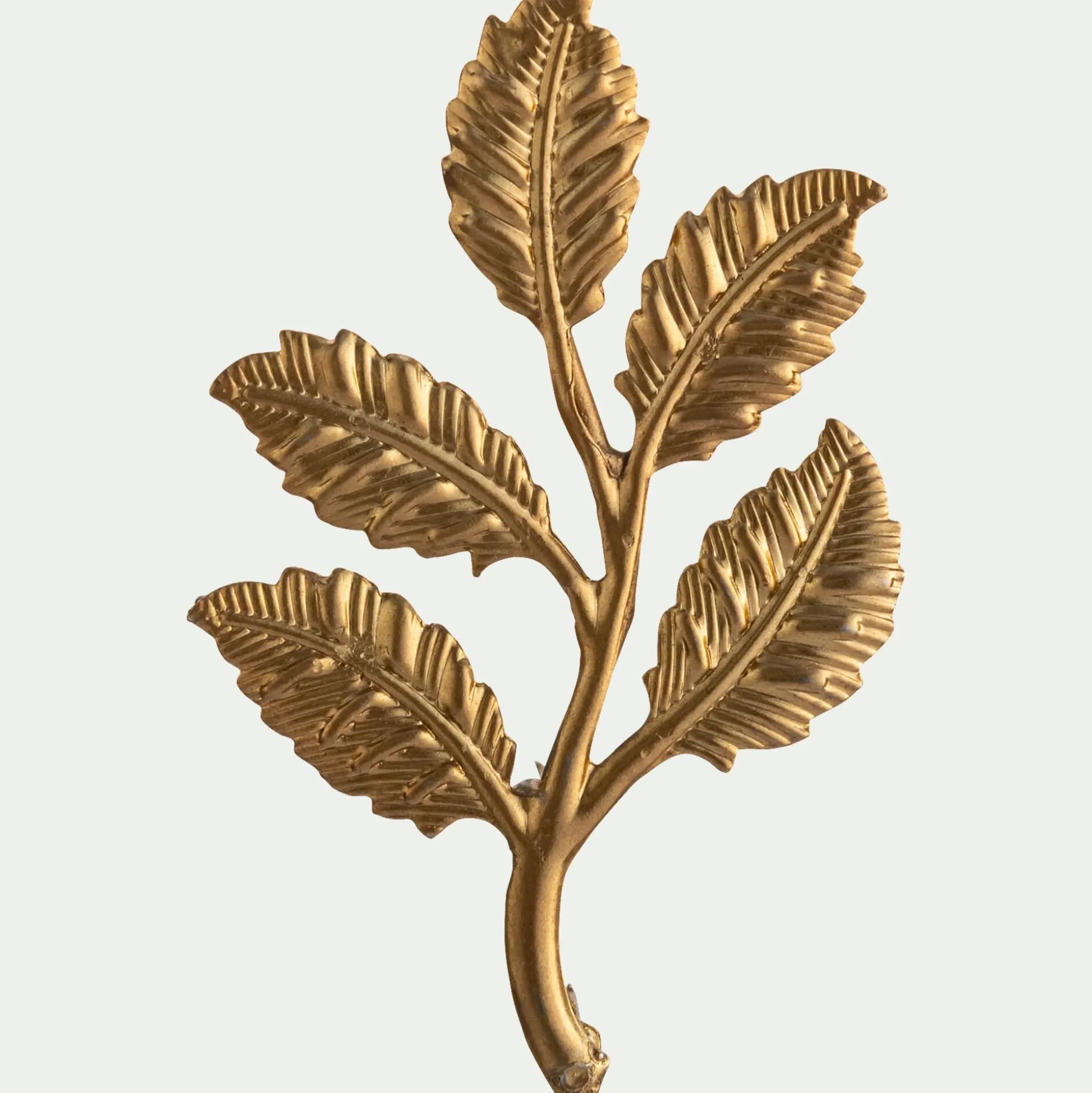 Lot de 2 pins feuille pour bougie - doré