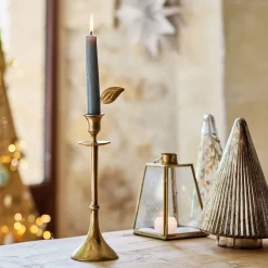 Lot de 2 pins flamme pour bougie - doré