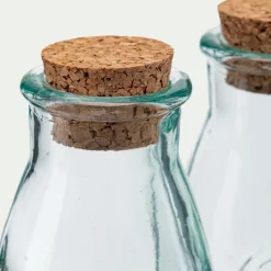 Lot de 2 pots en verre recyclé 10cl - transparent