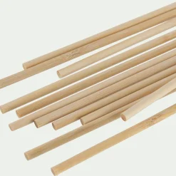 Lot de 12 renforts à pièce montée en bois L30 cm - naturel