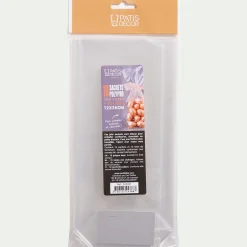 Lot de 10 sachets 12x26cm à fond carton argent - transparent
