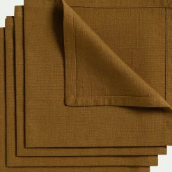 Lot de 4 serviettes de table en coton 41x41cm - vert mousse