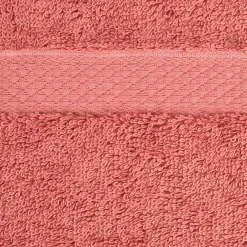 Lot de 2 serviettes invités en coton peigné - rouge ricin 30x50cm