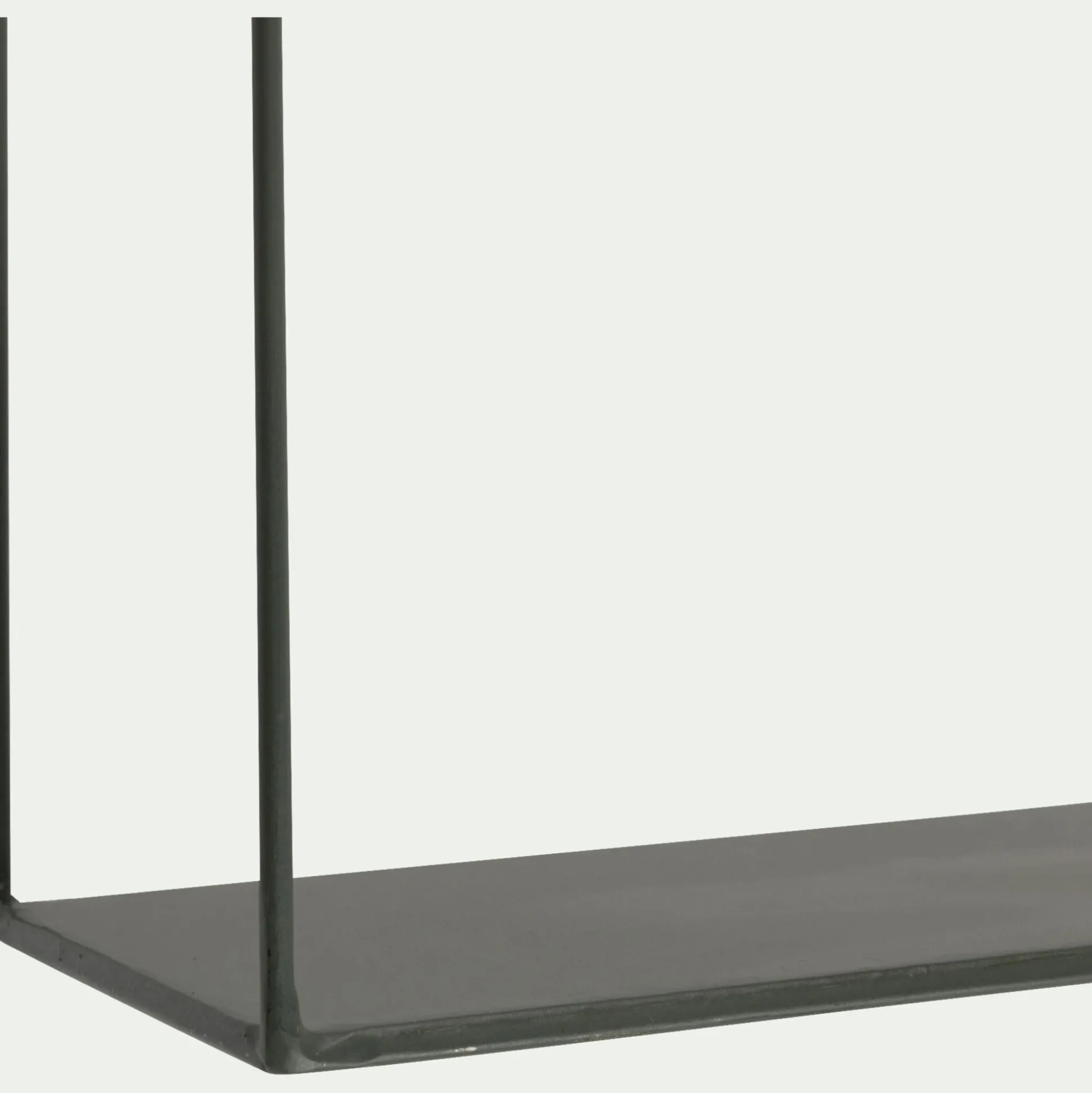 Lot de 3 étagères déco en fer - vert cèdre