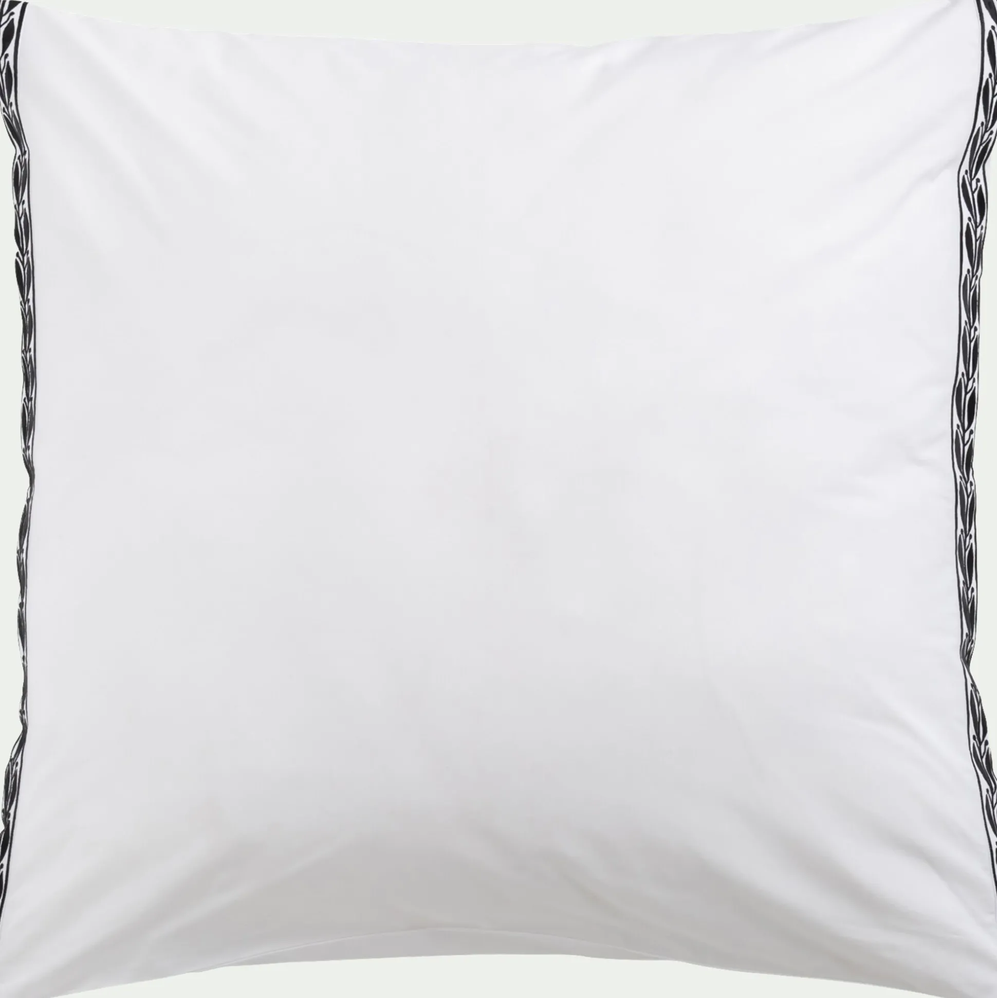 Lot de 2 taies d'oreiller en percale de coton 65x65cm - blanc